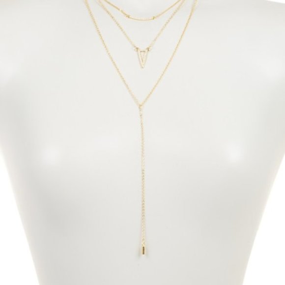 Sterling Forever 14k Gold Plated Layered Necklace - Picture 2 of 10